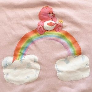 Pink Care Bears Sweatshirt, Size Small